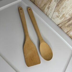 OXO Good Grips‎ Wooden Spoon and Turner Spatula Set Beech Wood Kitchen Utensils